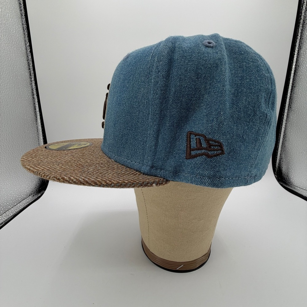 St. Louis Cardinals Fitted Hat Sz 7 1/2 New Era 59FIFTY Blue Denim Tweed Cap NEW - Picture 4 of 11